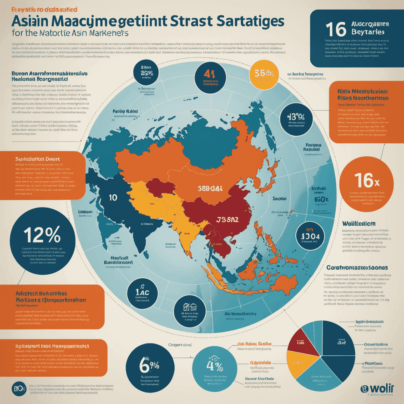 Infographic showing risk management strategies tailored for Asian markets, with Singapore at the center